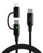 STABLECAM Mcdodo 60W PD, 2-in-1 nylon kabel, Type-C naar Type-C + Lightning