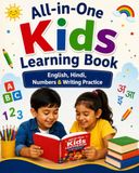 All-in-One Kids Learning Book: English Alphabet, Hindi Varnamala, Numbers, Writing Practice, Counting, Shapes & Fun Activities