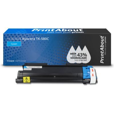 PrintAbout Huismerk Kyocera TK-580C Toner Cyaan