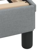 vidaXL Bedframe "Dover" Stof Lichtgrijs 200x200 cm