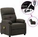 vidaXL Massagestoel elektrisch stof taupe