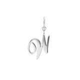 Lucardi Dames Stainless steel bedel letter - Hanger - Staal - Zilverkleurig