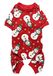 Lanyarco Leuke Sneeuwpop Hond Pyjama Rendier Kleine Huisdier Kleding Kerst Hond Pyjama Shirts, Rode Ruglengte 12 inch Klein