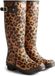 Hunter Women's Original Tall Wellington Boots Leopard/Chocolate Brown
