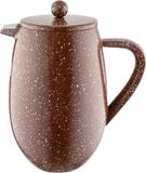 Café Olé BFD Granite Cafetière, 18/10 roestvrijstalen dubbelwandige behuizing en gaasfilter, rode granietlook, 1000 ml (8 espressokopjes of 4 mokken)