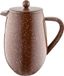 Café Olé BFD Granite Cafetière, 18/10 roestvrijstalen dubbelwandige behuizing en gaasfilter, rode granietlook, 1000 ml (8 espressokopjes of 4 mokken)