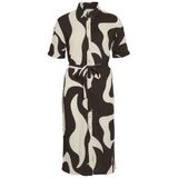 VILA blousejurk bruin/ ecru