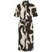 VILA blousejurk bruin/ ecru