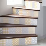 Ambiance INGVAR Traptegelstickers - Multi color - 2 stroken van 15x105 cm