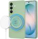 Techsuit Hoesje geschikt voor Samsung Galaxy S26 Plus - Soft Flex Silicone Back Cover - Geschikt voor MagSafe - Mint Green