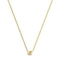 SINGULARU - Gepersonaliseerde ketting met enkele letter - Hanger in 925 sterling zilver met 18 karaat vergulde afwerking. - Eén maat ketting - Damessieraden