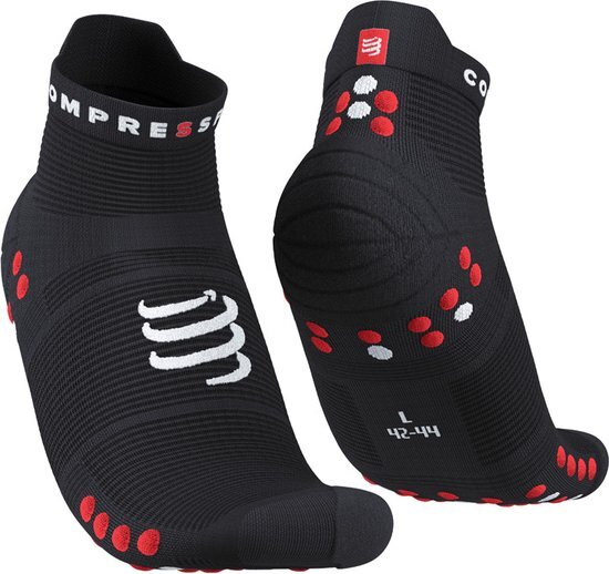 Pro Racing Socks v4.0 Run Low - Black/Red