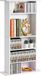 VEVOR Meuble de rangement multimédia, 5 niveaux, étagères DVD réglables, 240 CD, blanc