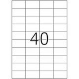 HERMA Premium - Papier - mat - permanent zelf-klevend - wit - 52.5 x 29.7 mm 4000 etiket(ten) (100 vel(len) x 40 gelamineerde etiketten
