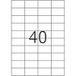 HERMA Premium - Papier - mat - permanent zelf-klevend - wit - 52.5 x 29.7 mm 4000 etiket(ten) (100 vel(len) x 40 gelamineerde etiketten