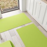 PETTI Artigiani Italiani Keukentapijt, wasbaar, antislip, effen, 52 x 340 cm, lichtgroen, 100% gemaakt in Italië