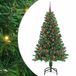 vidaXL Kunstkerstboom Groen 150 cm PVC en Staal en Kunststof