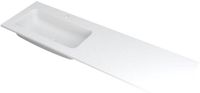 Wastafel INK Faktor Wastafel Polystone Links met 1 Kraangat - 1600x450x15 mm - Mat Wit