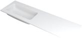 Wastafel INK Faktor Wastafel Polystone Links met 1 Kraangat - 1600x450x15 mm - Mat Wit