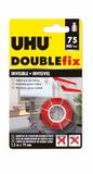 UHU Doublefix - Dubbelzijdig plakband, onzichtbaar, extra sterk, 75 kg/rol, binnen en buiten, meerdere ondergronden: metaal, tegels, kunststof, glas, hout, steen - rol van 1,50 m x 19 mm