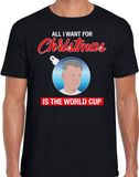 Bellatio Decorations Bondscoach Louis all I want for Christmas fout Kerst shirt - zwart - heren - Kerst t-shirt / Kerst outfit S