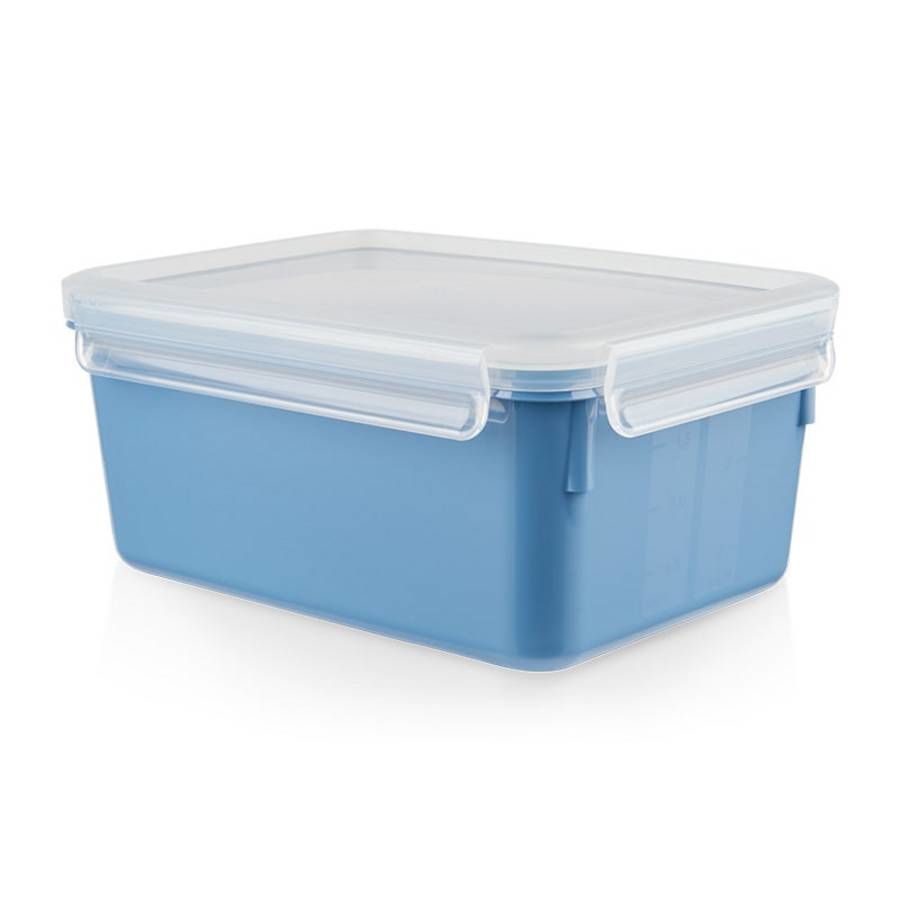EMSA Clip & Close Rectangular Box - 2.2L - Blue