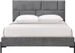Vente-unique Bedframe stof grijs 160 x 200 cm NOULAVO