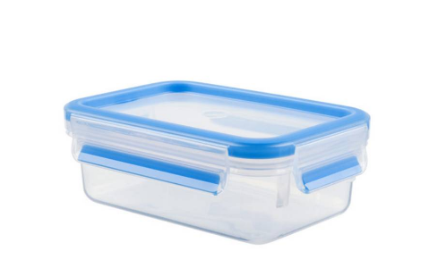 Emsa Clip & Close - Voorraaddoos - 0.6 liter - Rechthoekig - Blauw/Transparant