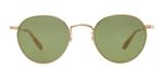 Garrett Leight Wilson M Lunettes de soleil unisexe en acier rondes vertes 49mm