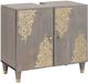 vidaXL Wastafelkast Grijs Massief Mango Hout 62 x 33 x 58 cm
