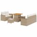 vidaXL Ensemble de jardin 8 pièces, 5 places, beige et crème, en polyrotin