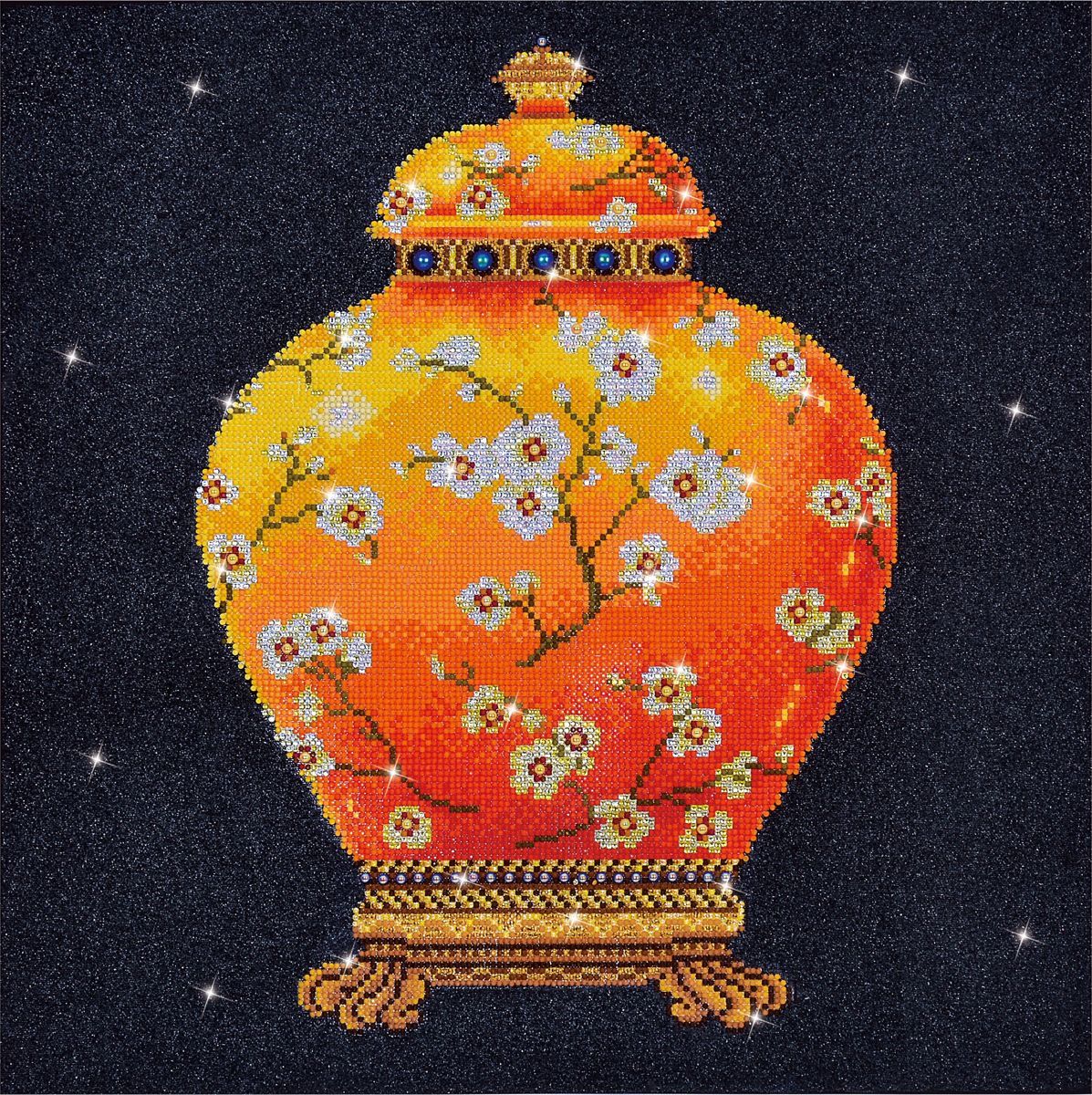 Diamond Dotz Red Vase 52x52 cm