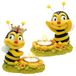 Decoratieve Bijen Decoratieve figuur bijenpaar met theelichthouder, set van 2, tuindecoratie, polyresin, grootte: L/B/H ca. 7 x 11,5 x 12,5 cm