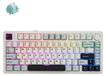 AULA F75 Sans fil Mécanique Clavier de jeu avec éclairage LED RVB - QWERTY (États-Unis) - 2,4 GHz/USB-C/Bluetooth pour Windows/Mac - Glacier Blue Ice Vein