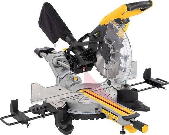 Powerplus POWX075740DB - Telescopische Verstekzaag - 2200W - 254mm - Laser - Dubbele Afschuining