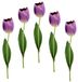 Flair Flower Real Touch Kunsttulpen, lentedecoratie, paasdecoratie, paars, 67 x 4 x 4 cm