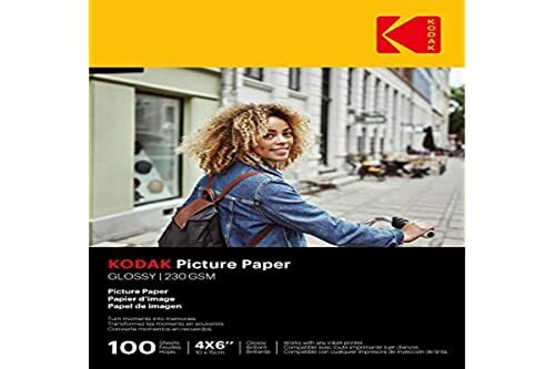 Kodak 9891164 fotopapier, 230 g/m², glanzend, A6 (10 x 15 cm), inkjetprinter