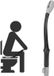 Merkloos Aide-siège de toilette réglable pour personnes obèses - Noir