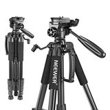 Neewer Aluminium Camerastatief 142 cm met 3-weg Draaibare Kop en Tas