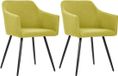 vidaXL Eetkamerstoelen 2 stuks stof groen
