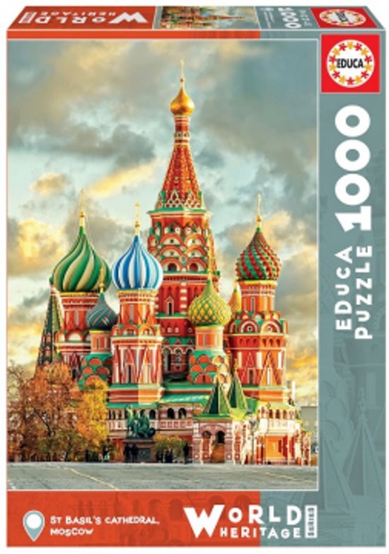 Educa puzzel - St BasilÂ´s Cathedral, Moscow - 1000 stukjes