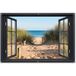 Poster de jardin Vue d'ensemble - Plage - Mer - Sable - Eau - Herbe de plage - Dunes 180x120 cm