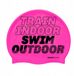 Sans marque Bonnet de bain en silicone - Rose