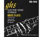 GHS ML3075 Brite Flats Bass String Set, 4 String, Medium Light, .052-.103
