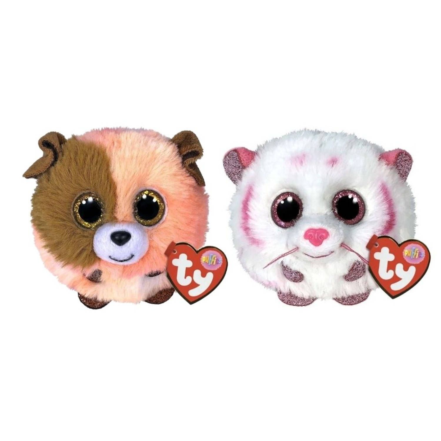 TY - Knuffel - Teeny Puffies - Mandarin Dog & Tabor Tiger