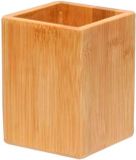 Merkloos Houten Bamboe Pennenhouder voor Bureau