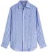 Tommy Hilfiger Men's Long Sleeve Shirt XL Linen Blue/White