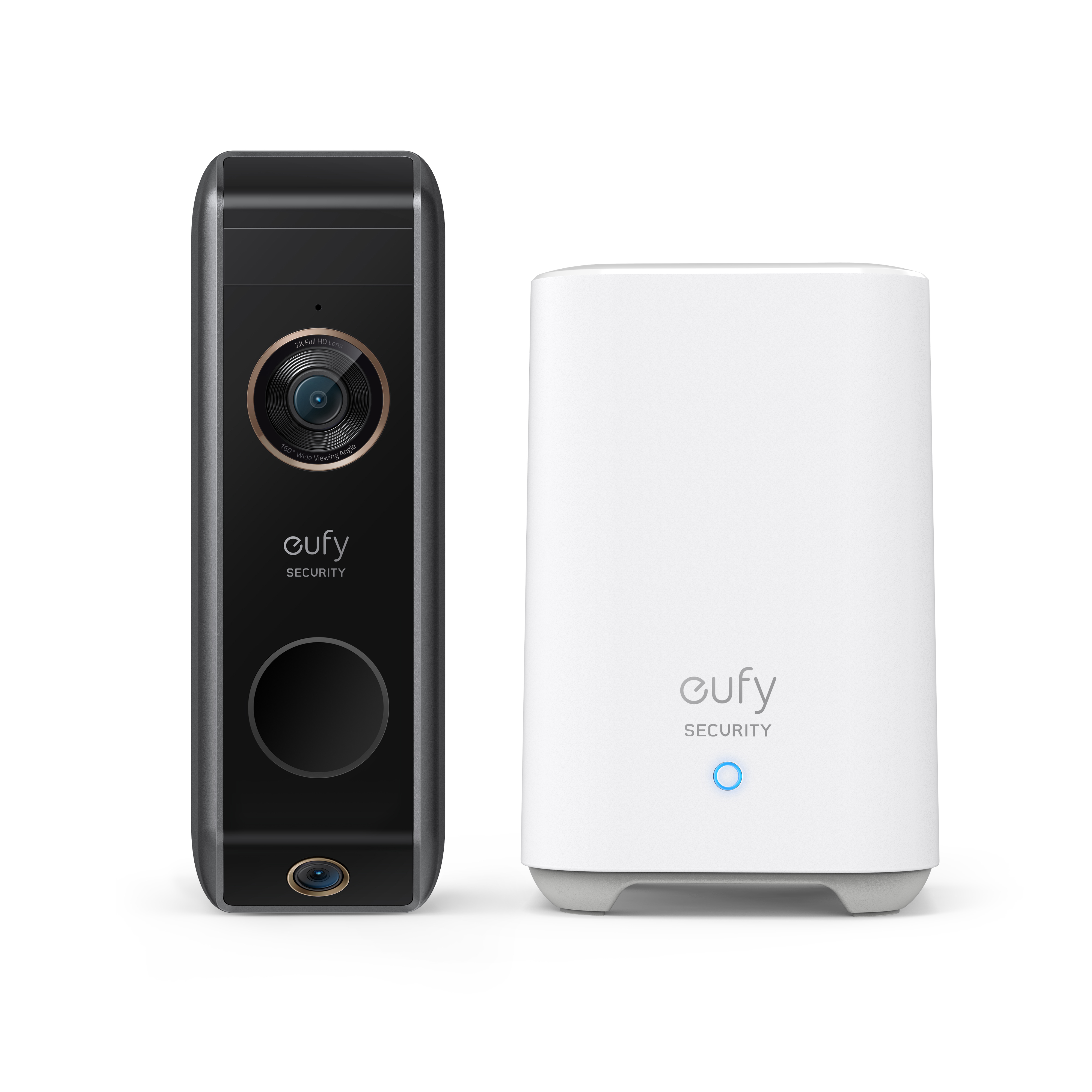 Eufy Video Deurbell Dual 2 Pro - Zwart/Wit - Slimme Deurbel met 2K Resolutie, Dual Motion Detection, Pakketdetectie, Gezichtsherkenning, en HomeBase 2