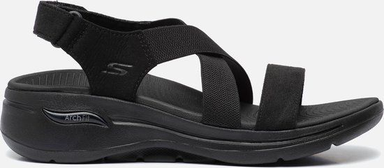 Skechers Go Walk Arch Fit Sandal - Tre Dames Sandalen - Zwart - Maat 37
