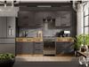SYFAX™ Cuisine ROCK complète, 7 éléments, 260 cm, chêne Lancelot et gris Matera